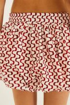 Saia Balonê Estampado Selo Praiano