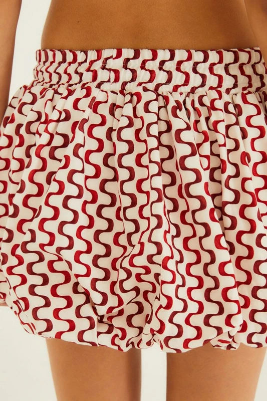 Saia Balonê Estampado Selo Praiano