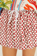 Saia Balonê Estampado Selo Praiano