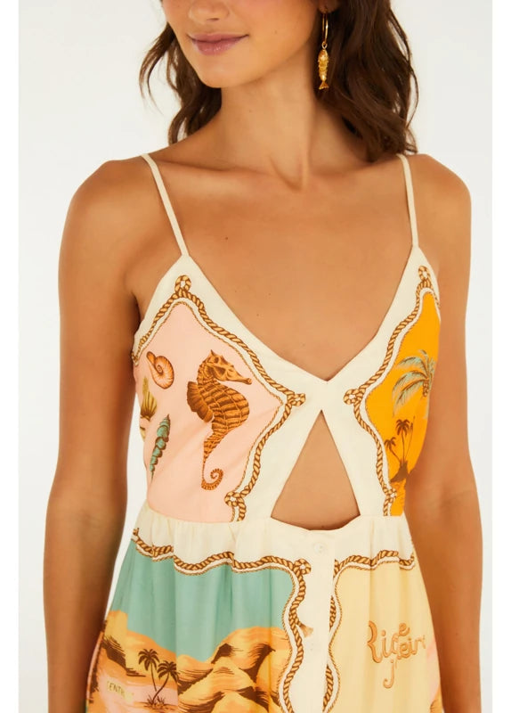 Vestido Midi Estampado Souvenir Litoral