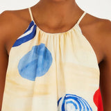 Vestido Curto Balonê Estampado Guarda Sol