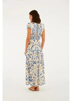 Vestido Cropped Estampado Azulejaria