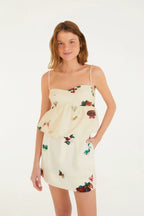 Saia Curta Estampada Coquetel Tropical