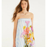 Vestido Curto Balonê Estampado Jardim Floralice