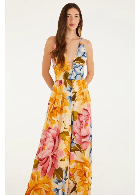 Macacão Estampado Floral Rebeca