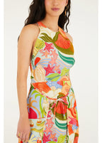 Vestido Curto Estampado Festa De Mar