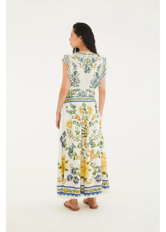 Saia Estampada Floral Emília