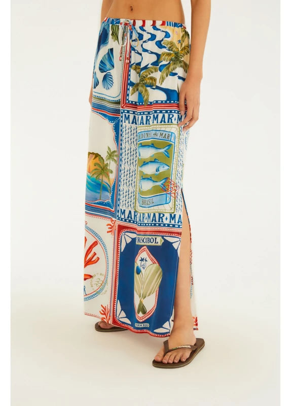 Saia Estampada  Selo Praiano