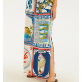 Saia Estampada Selo Praiano