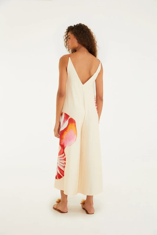 Macacão Cropped Estampado Amonita