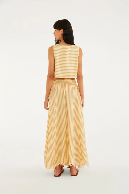 Saia Bordado Listra Camponesa