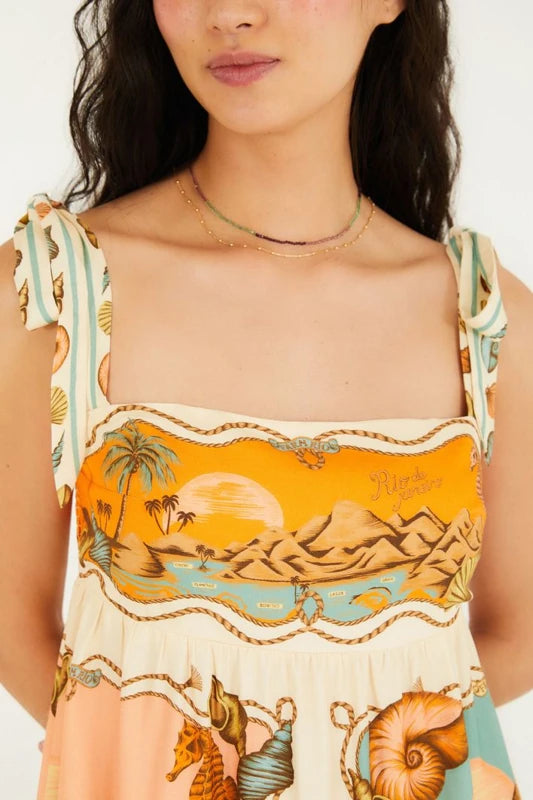 Vestido Curto Estampado Souvenir