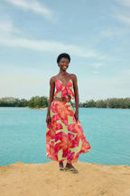 Saia Estampada Lírio Tropical