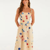 Vestido Cropped Estampado Praia Do Poá