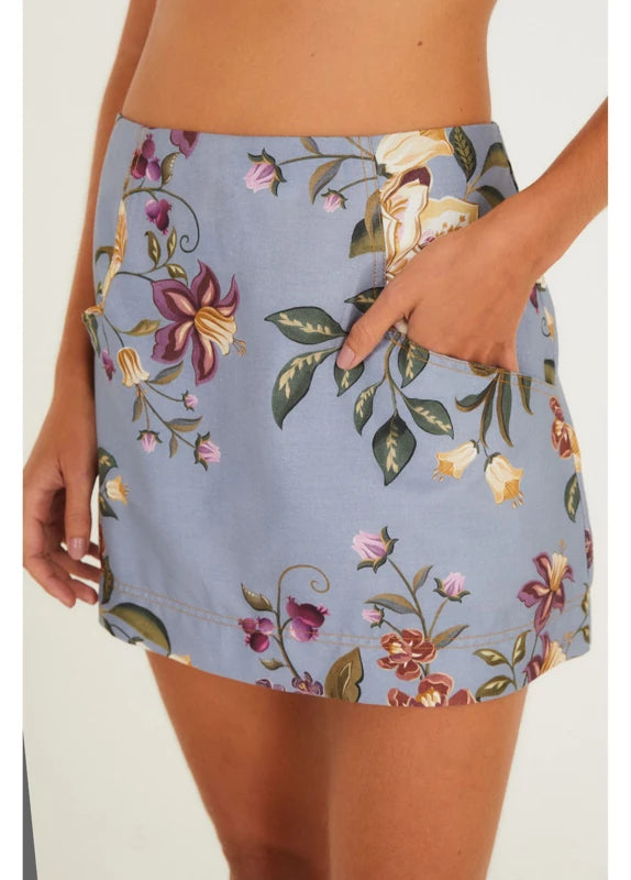 Short Saia Estampado Floral Beatriz