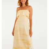 Vestido Reto Estampado Praia Linda