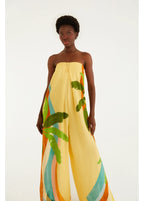 Macacão Pantalona Estampado Paisagem Carioca