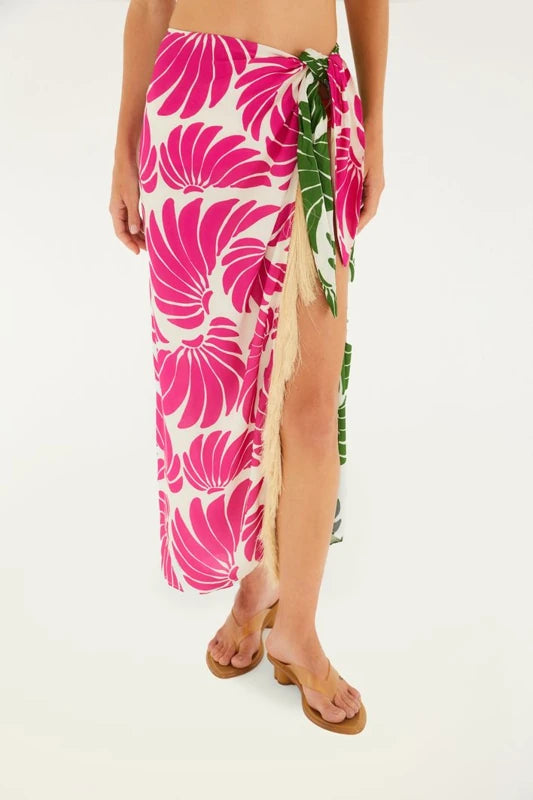 Saia Pareô Estampada Voo De Banana