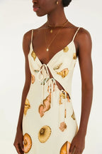 Vestido Alcinhas Estampado Souvenir Mar