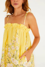 Vestido Curto Alças Estampado Gabrielle