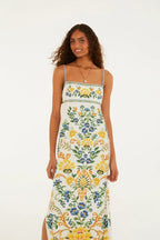 Vestido Longo Estampado Floral Emília