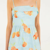 Vestido Alcinhas Estampado Tangerina