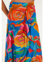 Saia Rosas Estampada Pintadas