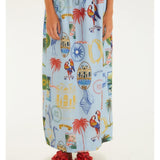 Saia Estampada Tropical Vintage