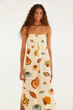 Vestido Longo Estampado Souvenir Mar