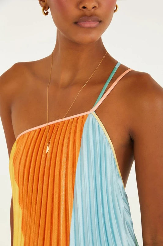 Vestido Plissado Paisagem Carioca