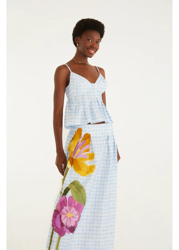 Saia Estampada Floralice