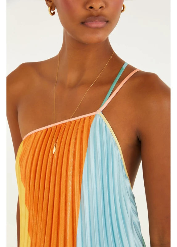 Vestido Plissado Paisagem Carioca