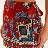 Saia Transpassada Estampada Lenço Náutico