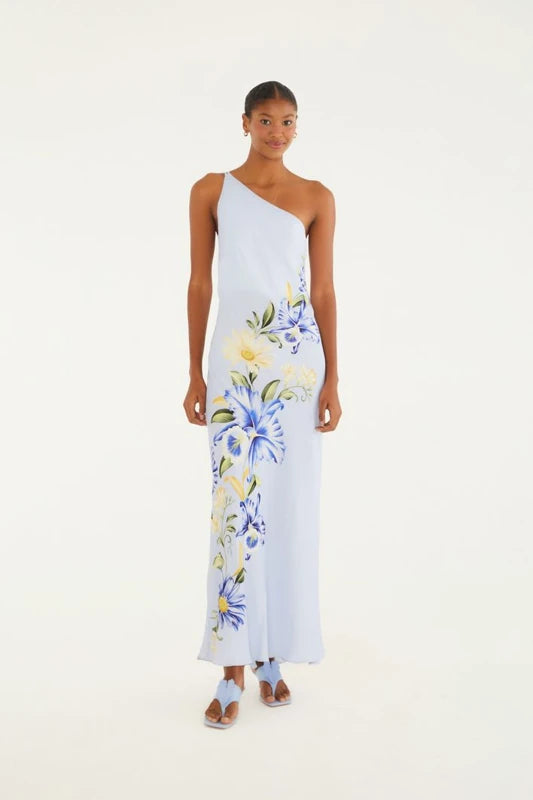 Vestido Cropped Estampado Orquidário