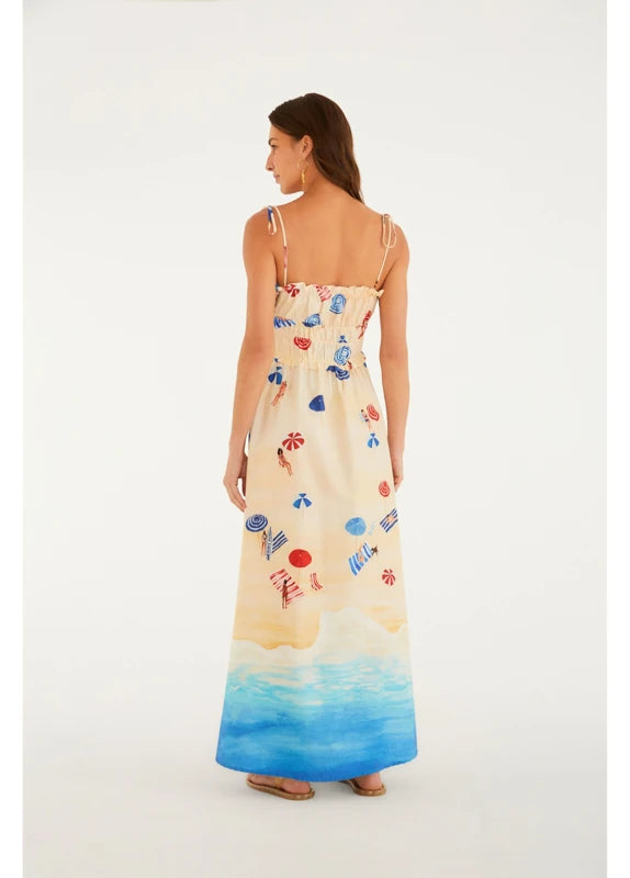 Vestido Cropped Estampado Praia Do Poá