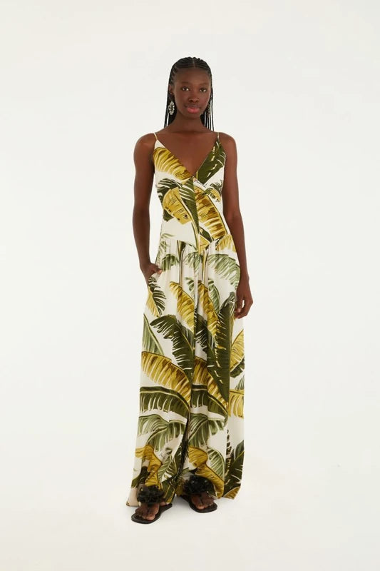 Macacão Pantalona Estampado Trancoso