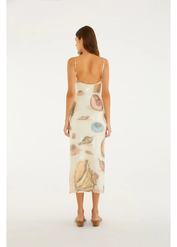 Vestido Sem Alças Paetê Souvenir Mar