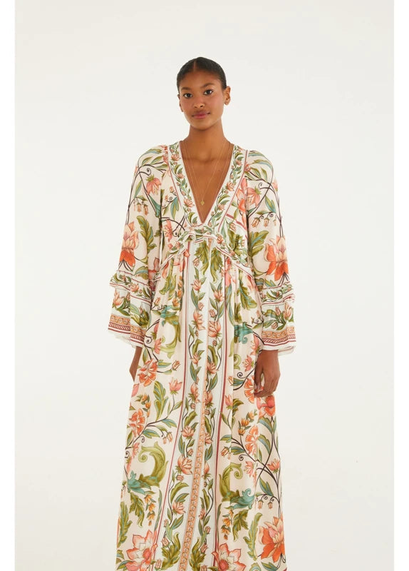 Vestido Longo Estampado Natalia