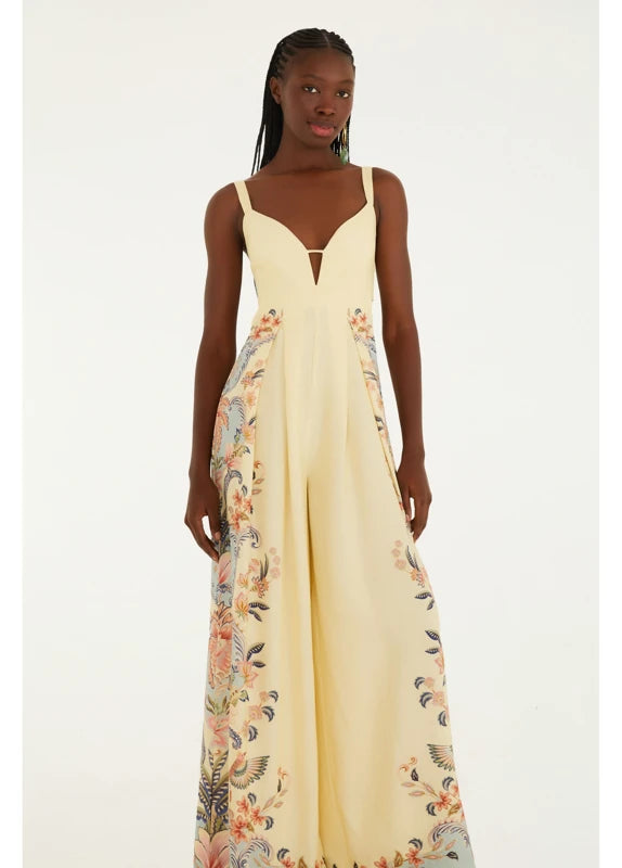 Macacão Pantalona Estampado Encanto Boho