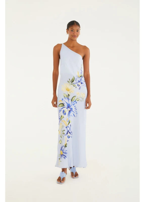 Vestido Cropped Estampado Orquidário