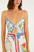 Vestido Midi Estampado Selo Praiano