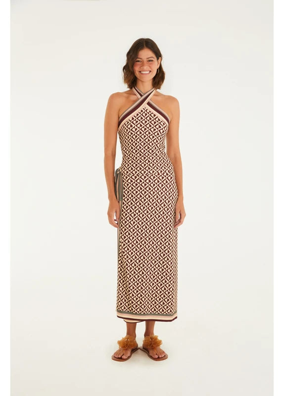 Saia Midi Estampada Amore