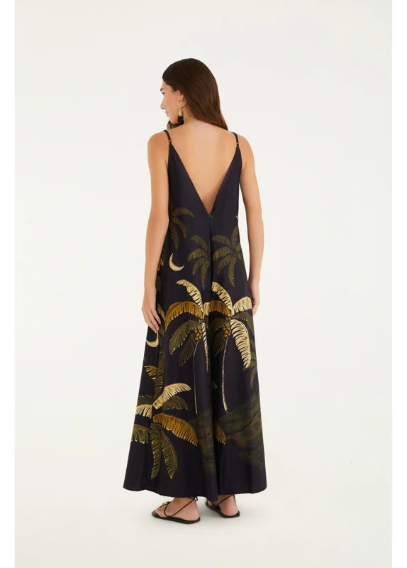 Macacão Estampado Itacaré Preto