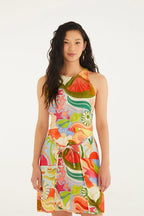 Vestido Curto Estampado Festa De Mar