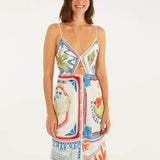 Vestido Midi Estampado Selo Praiano