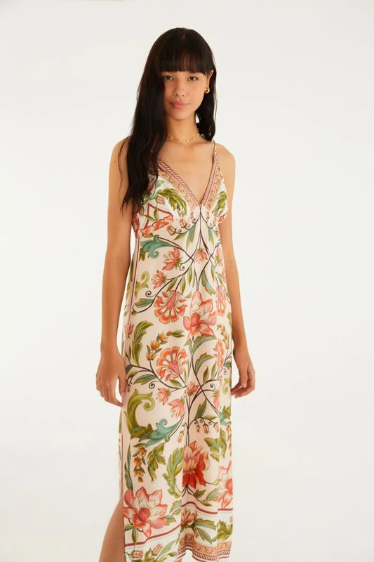 Vestido Alcinha Estampado Natalia