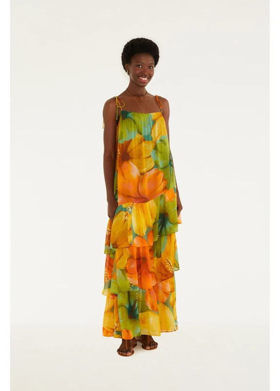 Vestido Longo Estampado Thalia