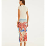 Saia Tule Estampada Diário De Verao