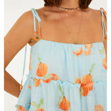 Vestido Curto Estampado Tangerina