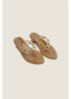 Sandália Saltinho Jelly Tachas